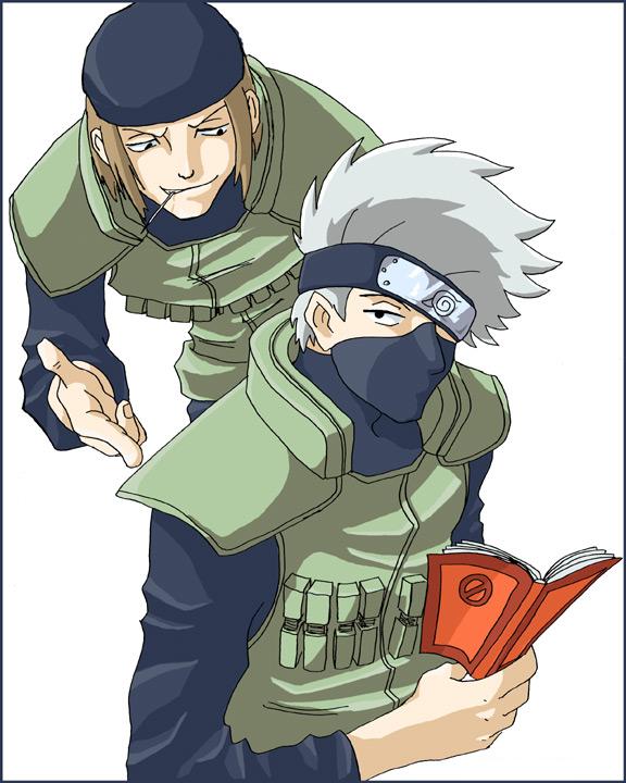 Genma and Kakashi reading Icha Icha